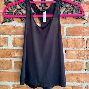 Athleta Black Tank - "With Ease Open Back Tank" - Size XS